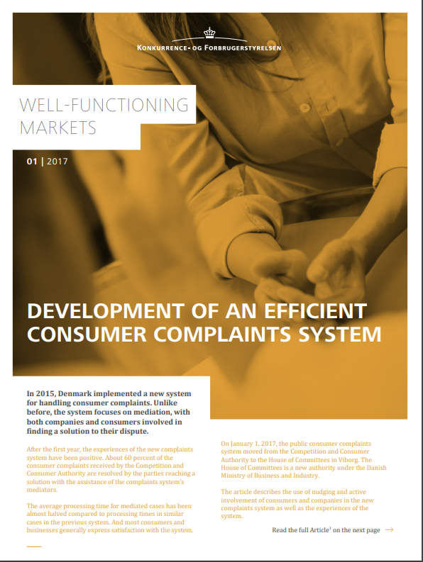 Development of an efficient consumer complaints system