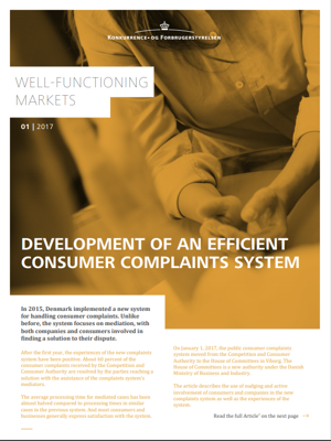 Development of an efficient consumer complaints system