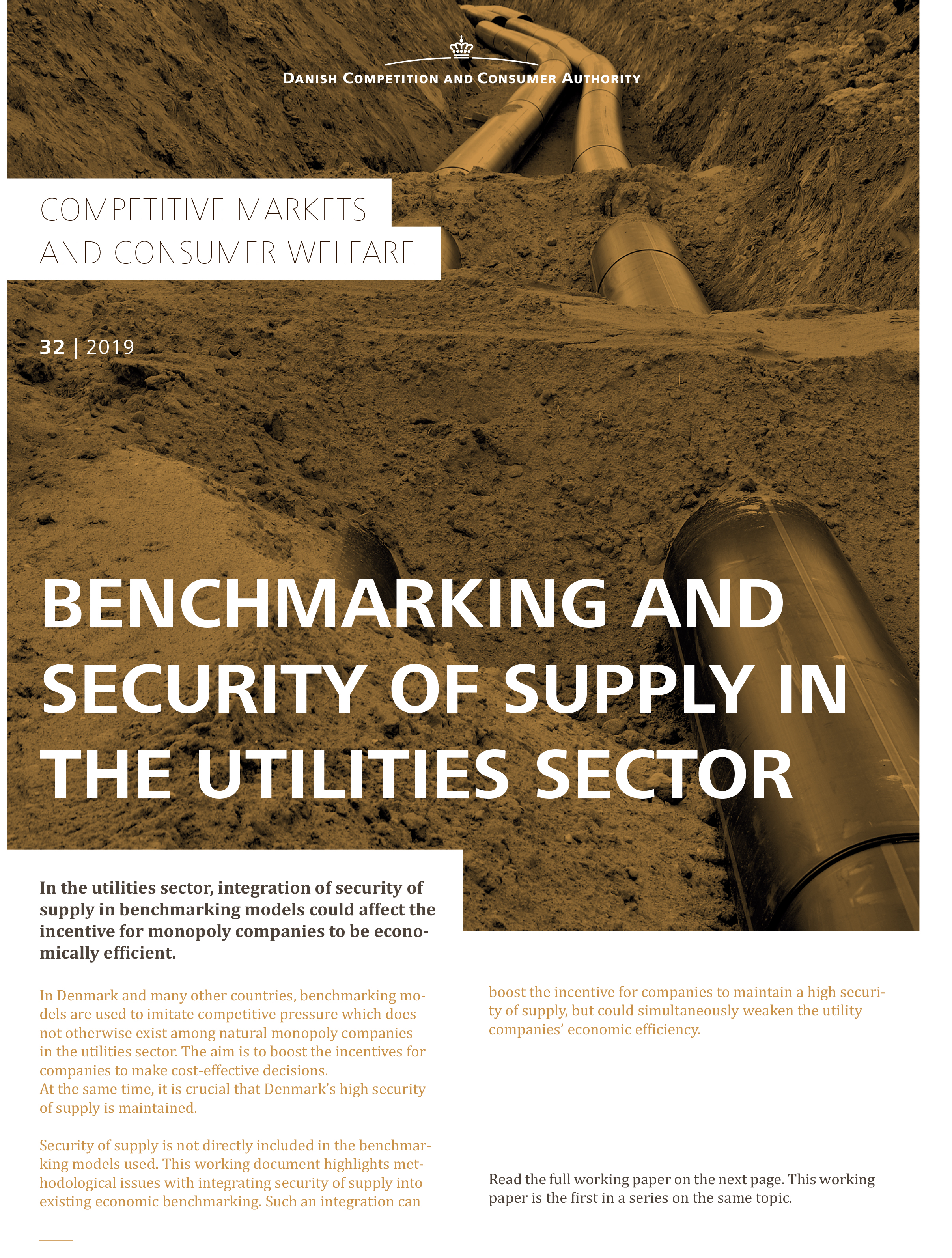 Benchmarking and Security of Supply in the Utilities of Sector