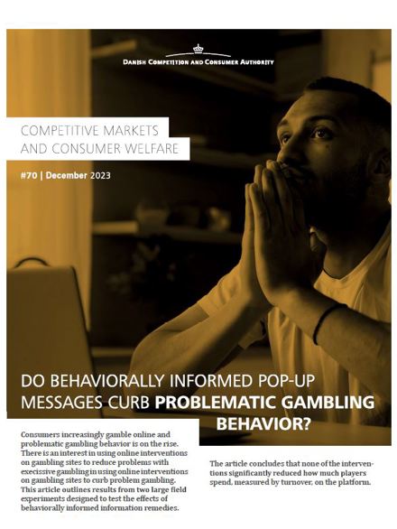 Do Behaviorally Informed Pop-up Messages Curb Problematic Gambling Behavior?
